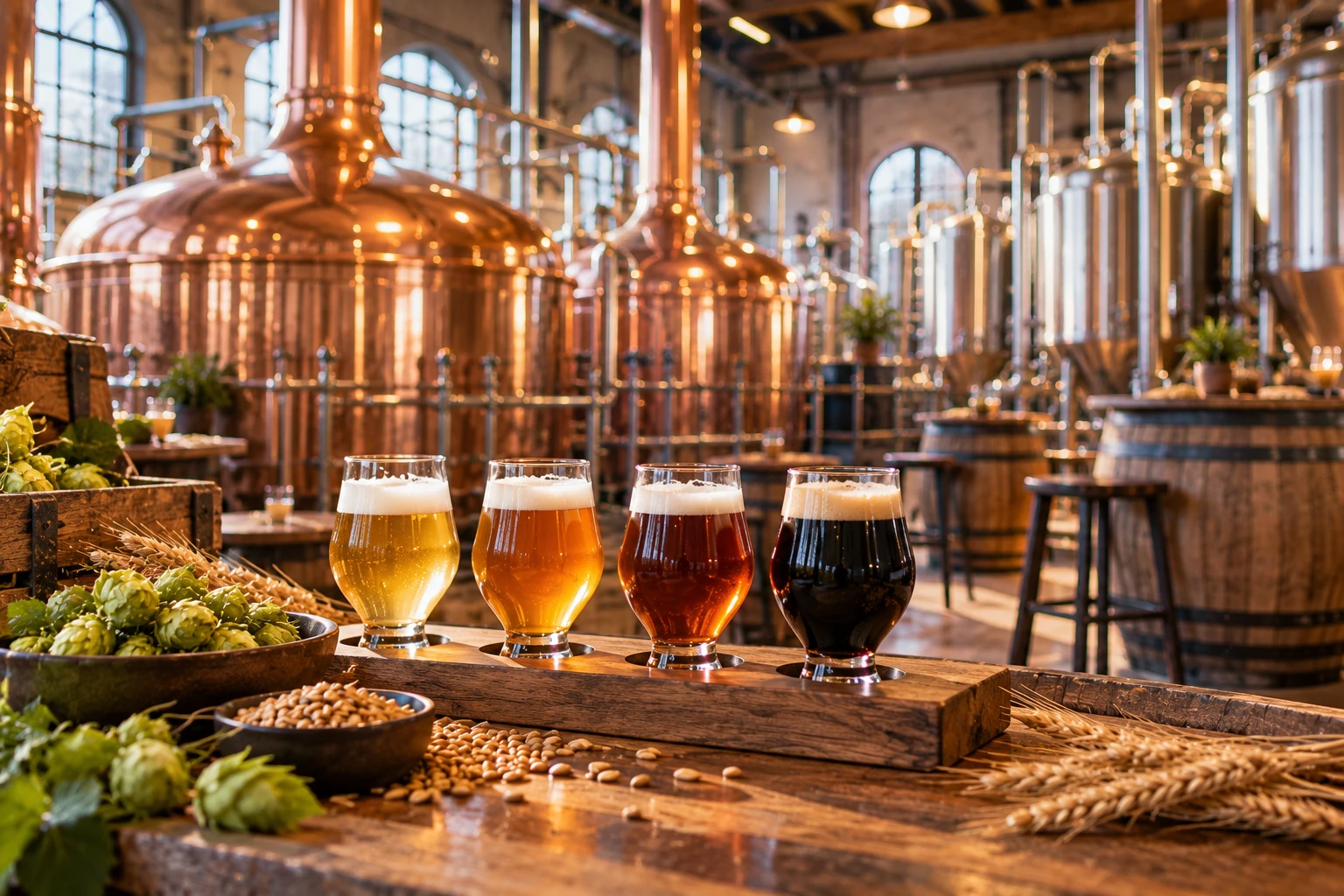 Biertasting in der Brauerei (Bild KI generiert).webp