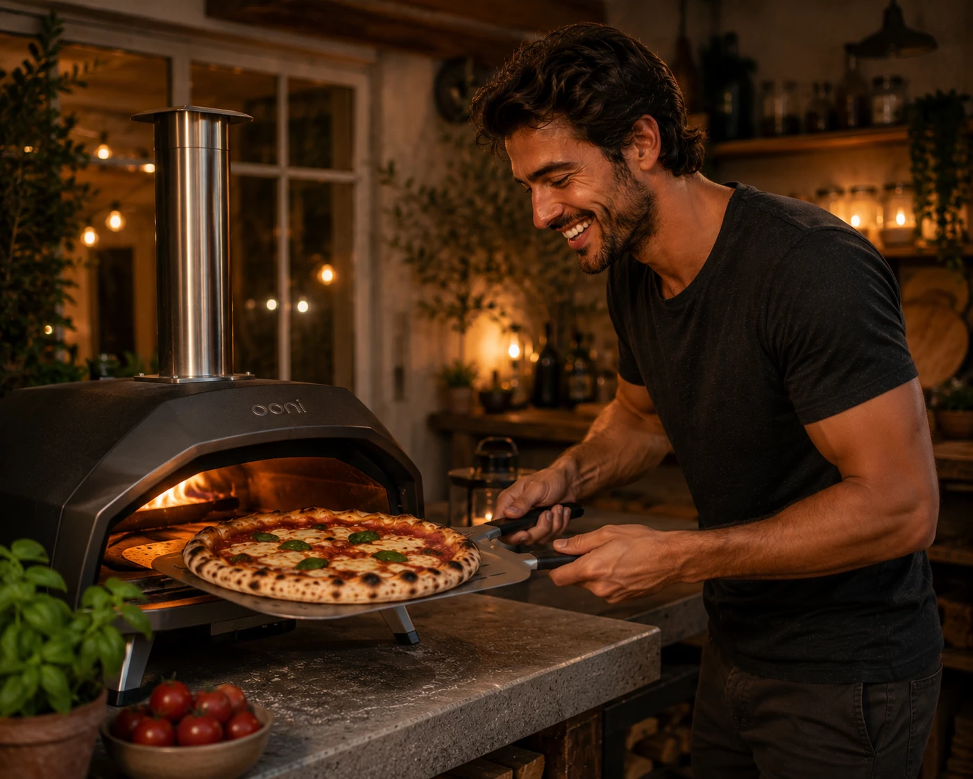 Frisch aus dem Ofen: So sieht Pizza aus, wenn sie perfekt gebacken ist – goldbraun und aromatisch (KI-generiert)