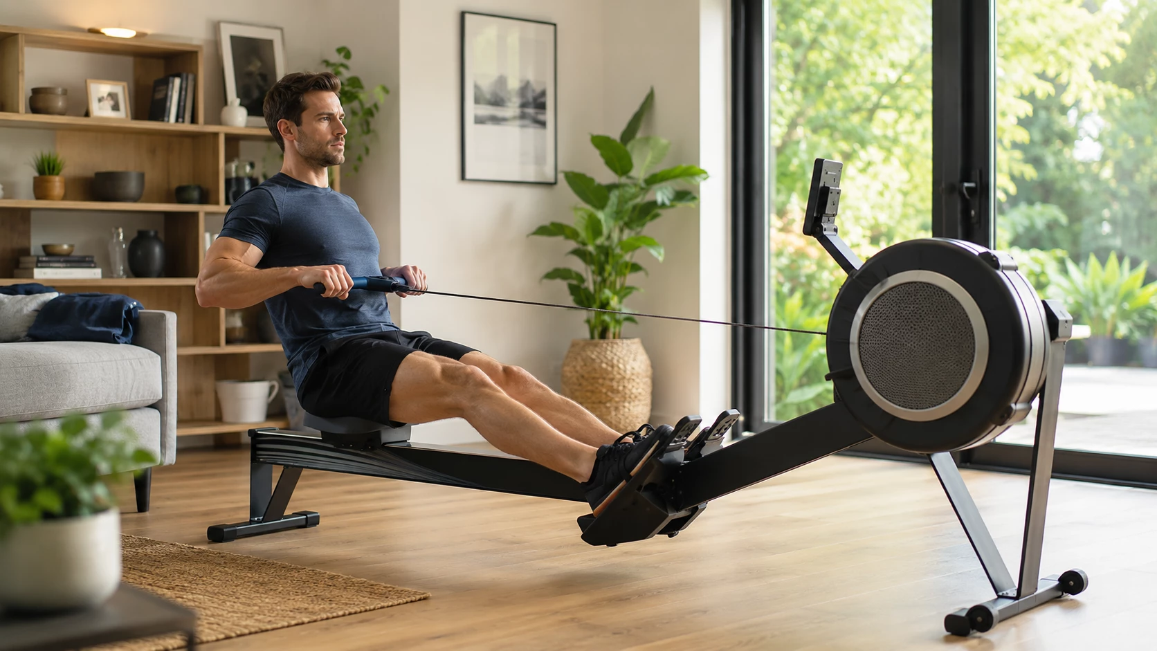 Home-Training mit dem passenden Rudergerät (Bild: KI generiert)