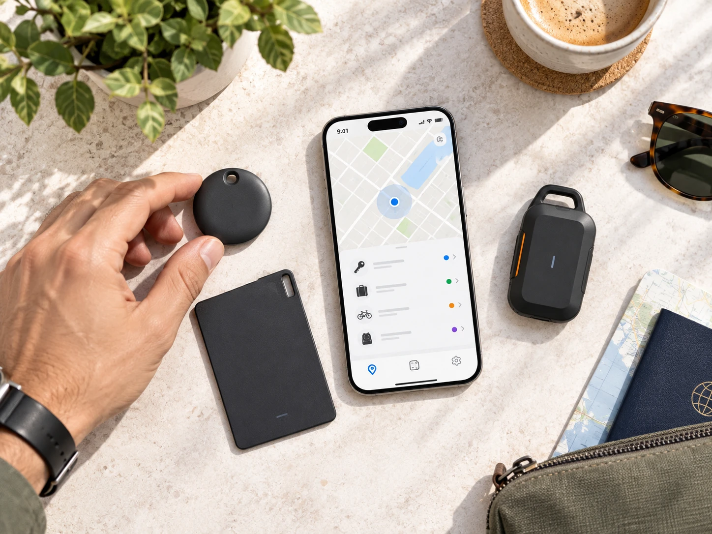 Rund, flach oder mit eigenem GPS: Hinter dem Begriff Tracker stecken technisch sehr unterschiedliche Lösungen. (KI-generiert)
