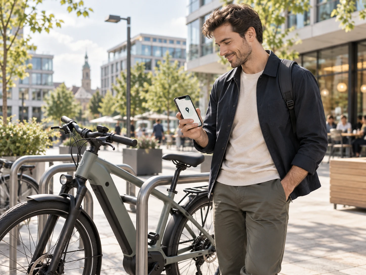 Am Fahrrad zählt neben einem großen Suchnetz vor allem die unauffällige Montage – sichtbar sollte ein guter Tracker möglichst nicht sein. (KI-generiert)