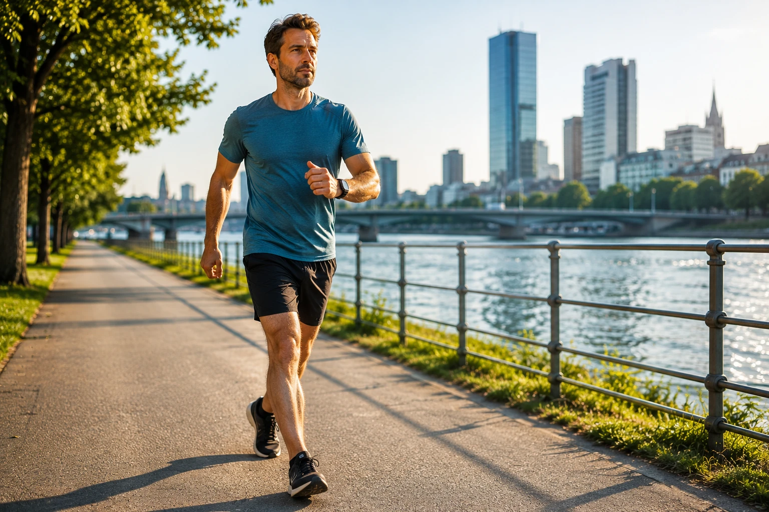 Joggen setzt einen stärkeren Trainingsreiz pro Minute und kann deine Ausdauer besonders zeiteffizient verbessern – vorausgesetzt, Tempo und Belastung passen zu deinem Fitnesslevel. (KI-generiert)