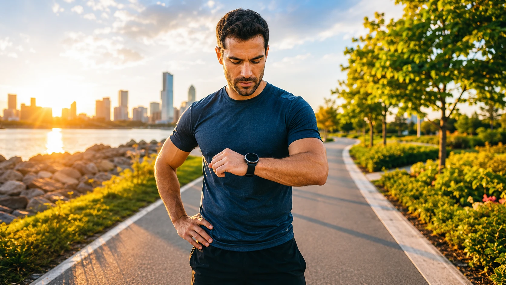 Eine Sportuhr kann helfen, Trainingsdauer, Strecke und Belastung im Blick zu behalten – wichtiger als einzelne Messwerte bleibt jedoch die langfristige Entwicklung deiner Fitness. (KI-generiert)