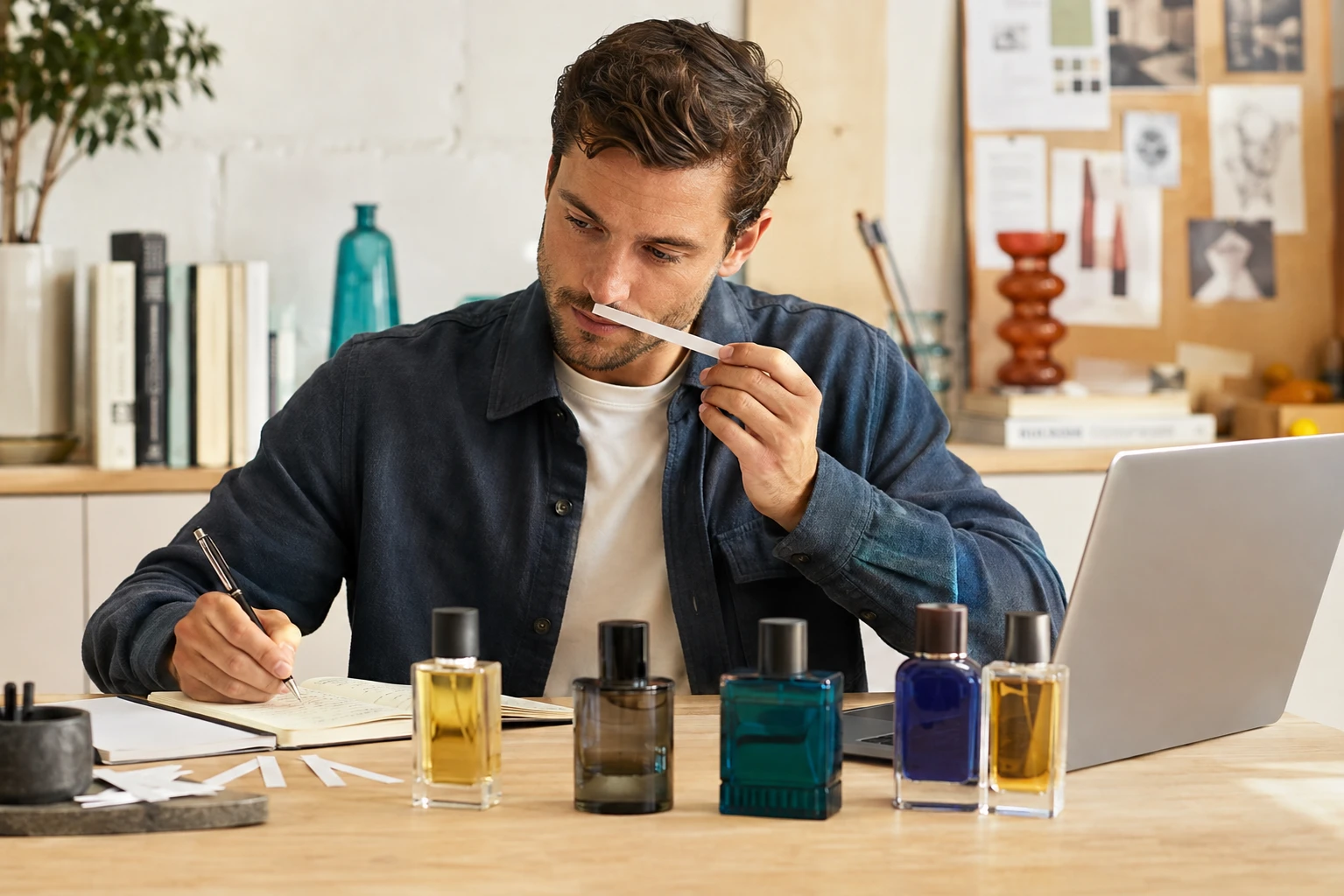 Welcher Duft überzeugt auf der Haut? Beim Vergleich unterschiedlicher Parfums zählen nicht nur die ersten Duftnoten, sondern auch ihre Entwicklung und Wirkung nach mehreren Stunden. (KI-generiert)