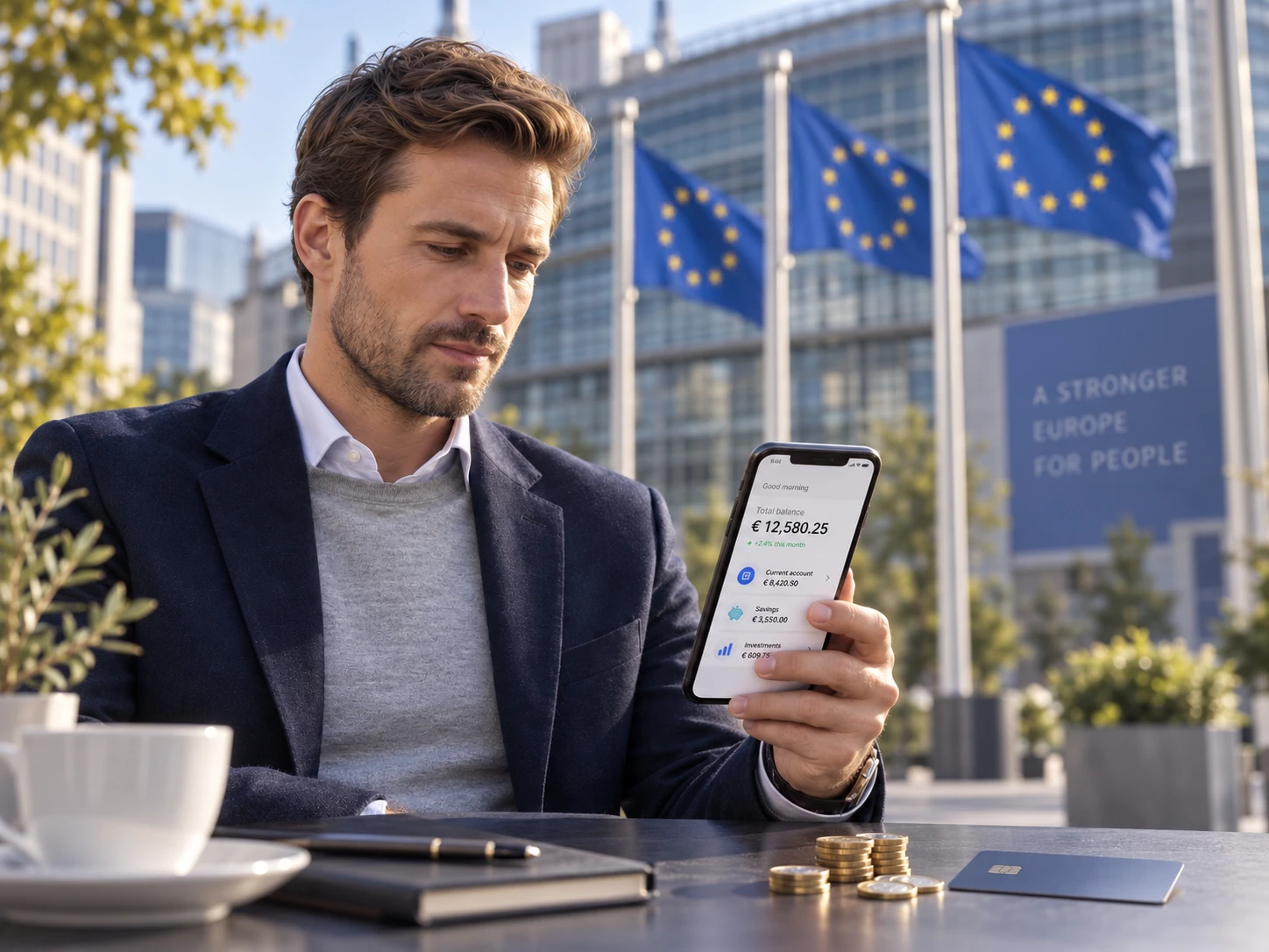 Ein deutscher Euro-Austritt würde weit mehr verändern als das Bargeld im Portemonnaie – betroffen wären auch Konten, Kredite, Unternehmen und Verträge. (KI-generiert)