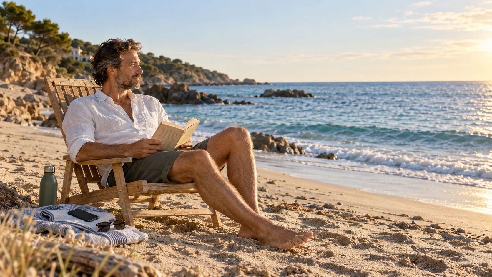Digital Detox mit Meerblick (Bild KI generiert).webp
