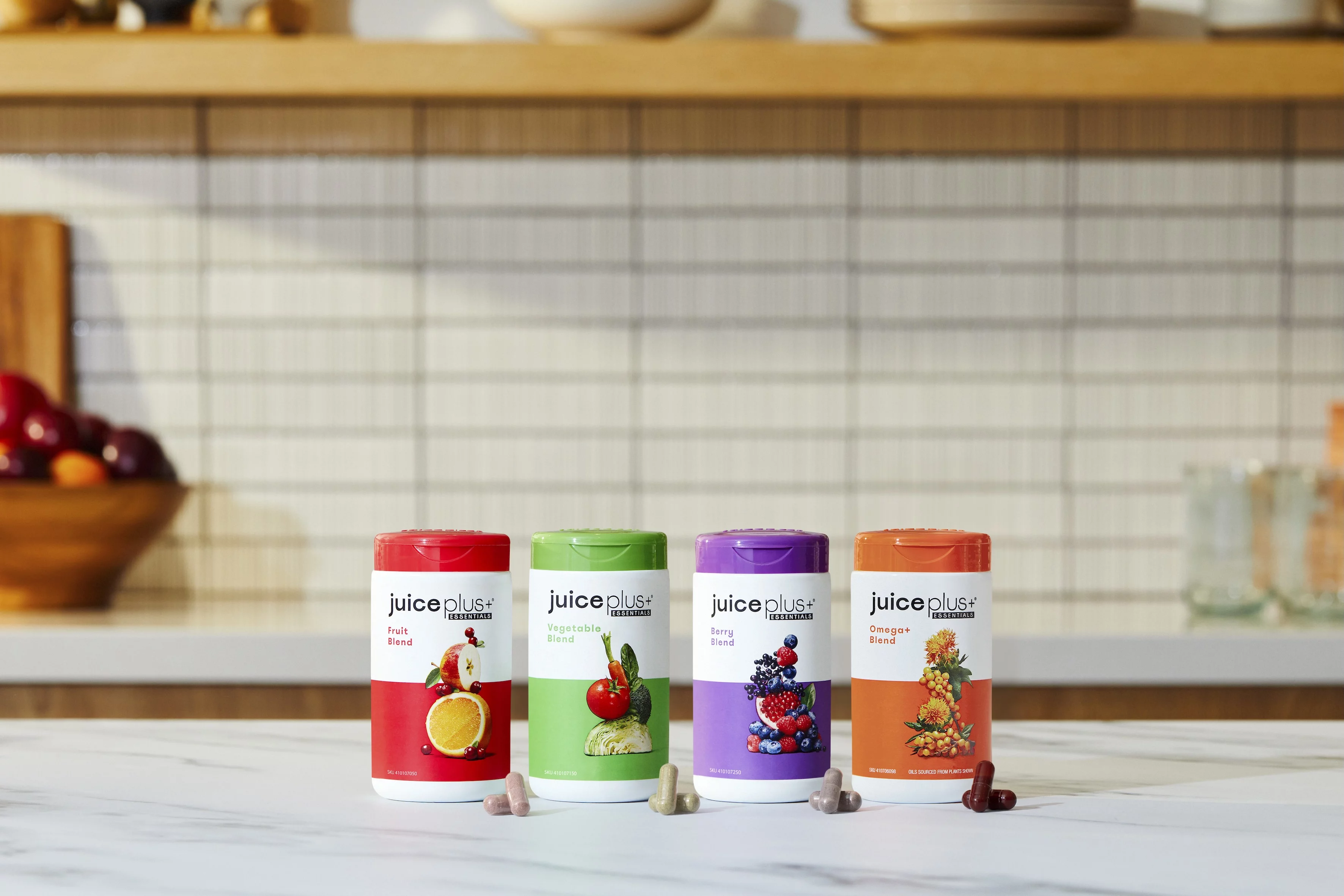 Alle Essentials-Kapseln sind vegan, ohne Zuckerzusatz und frei von künstlichen Farb- und Aromastoffen