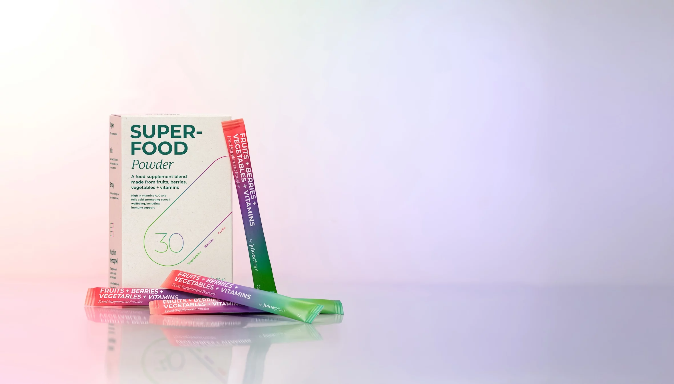 Das Juice Plus+ Superfood Powder ist das perfekte Backup, falls du wirklich mal zu wenig Zeit für Gemüse, Salate und Obst hast. Foto: Juice Plus+