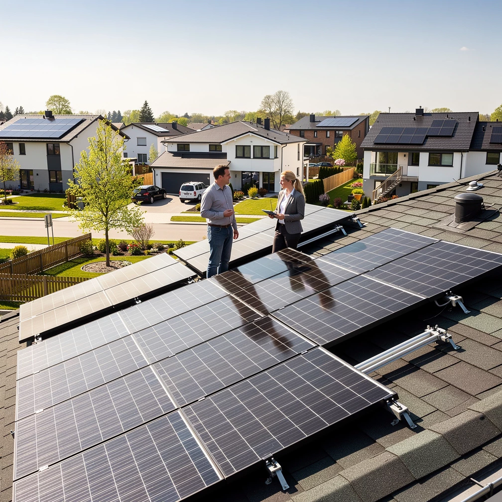 Photovoltaik wird 2026 für viele Hausbesitzer zur echten Alternative gegen steigende Stromkosten. (KI-generiert)