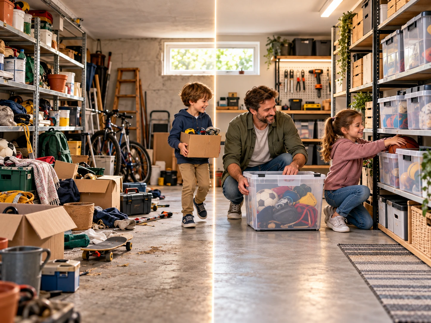 Familienprojekt_ Vom Chaos zur Ordnung (Bild KI generiert).webp