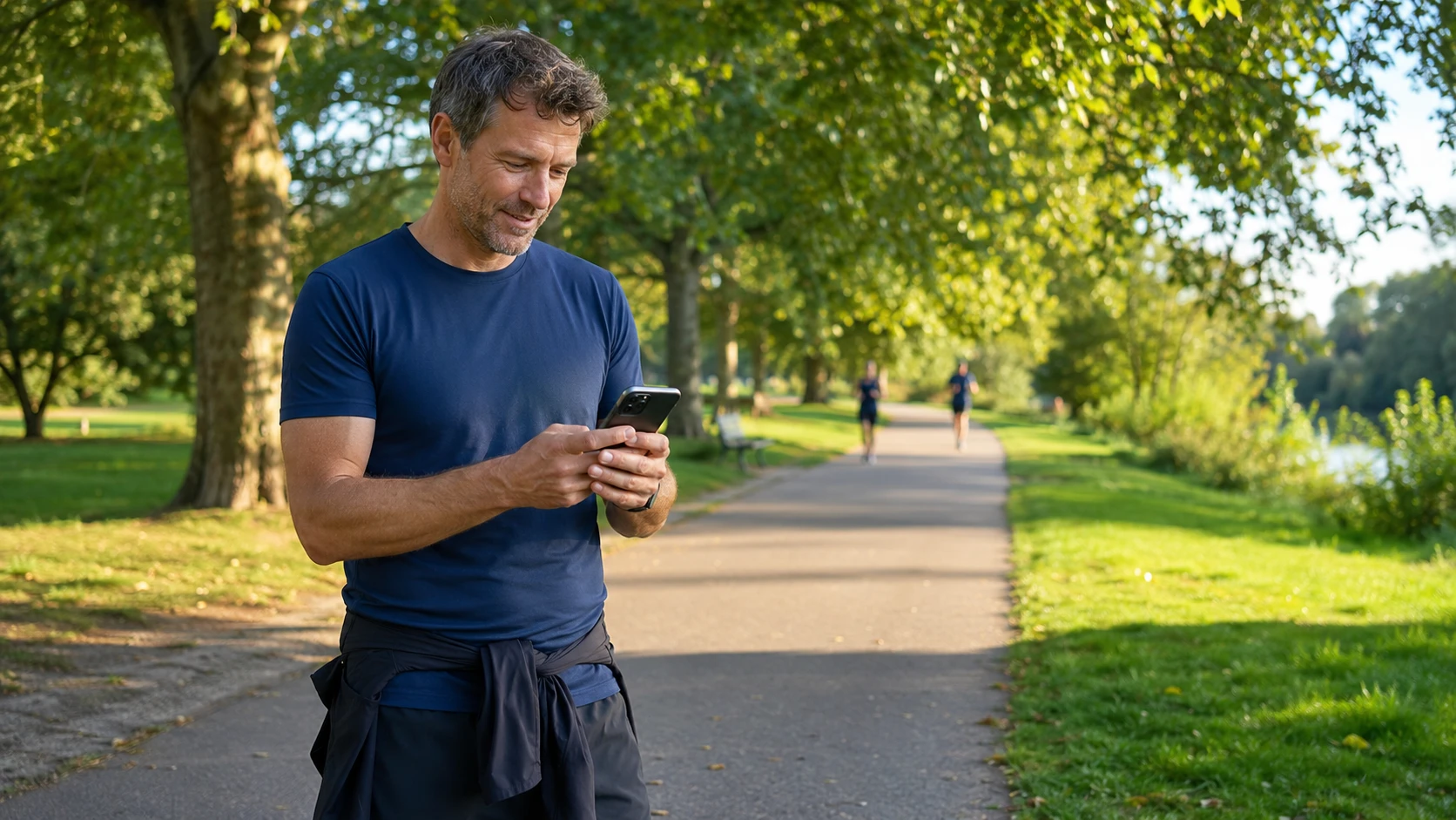 Fitness-Check mit der App - Bild KI generiert.webp