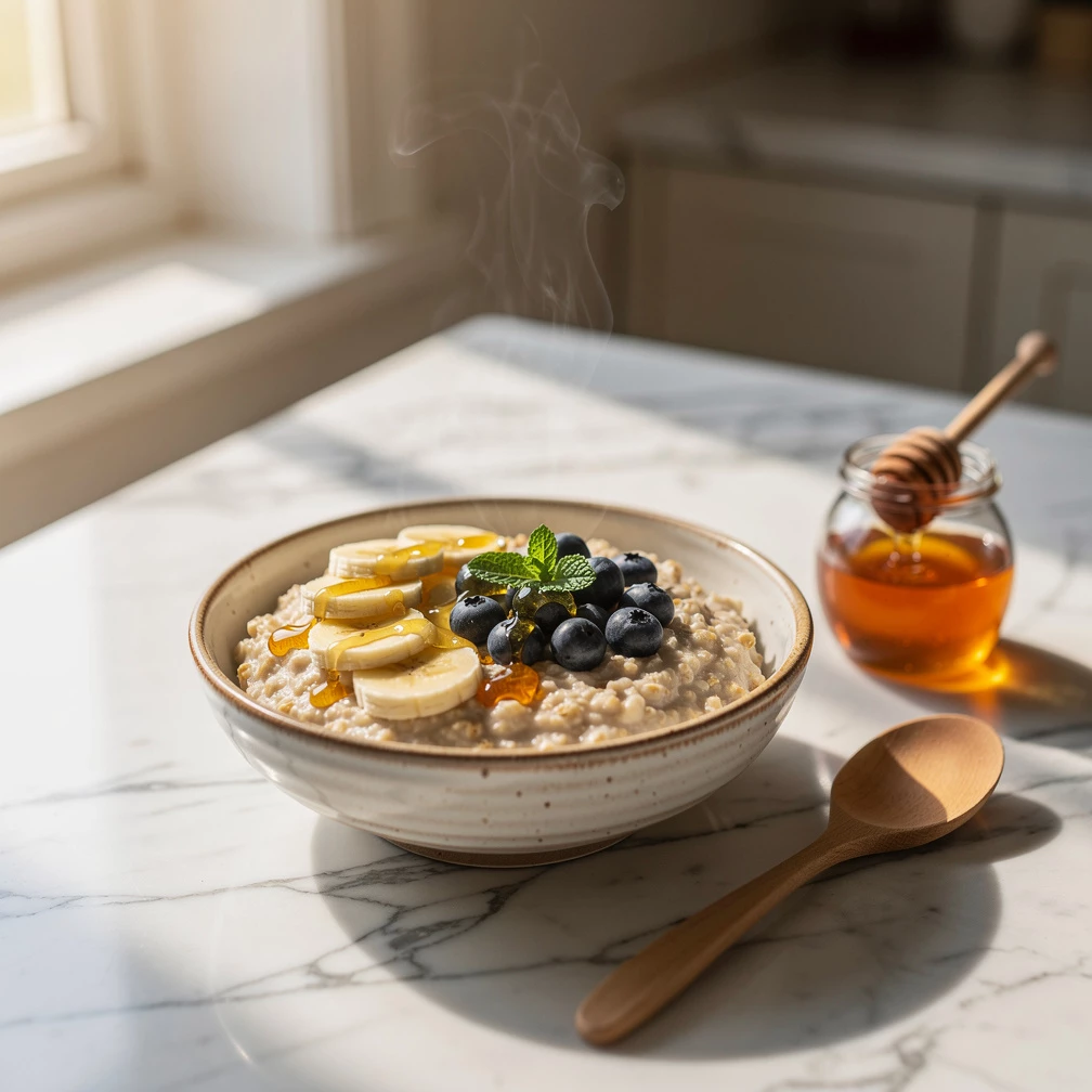 Ein ausgewogenes Frühstück kann nicht nur gut schmecken, sondern auch lange satt halten und Energie für den Tag liefern (KI-generiert)