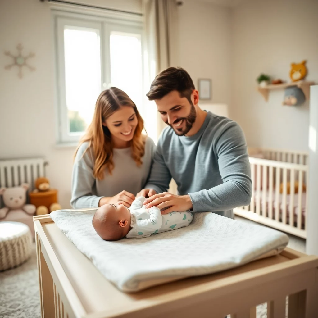 Teamwork statt Zuschauen – hier teilen sich zwei nicht nur die Windel, sondern Verantwortung. Und plötzlich sieht Gleichberechtigung gar nicht mehr nach Prinzip aus, sondern einfach nach Alltag, der funktioniert.