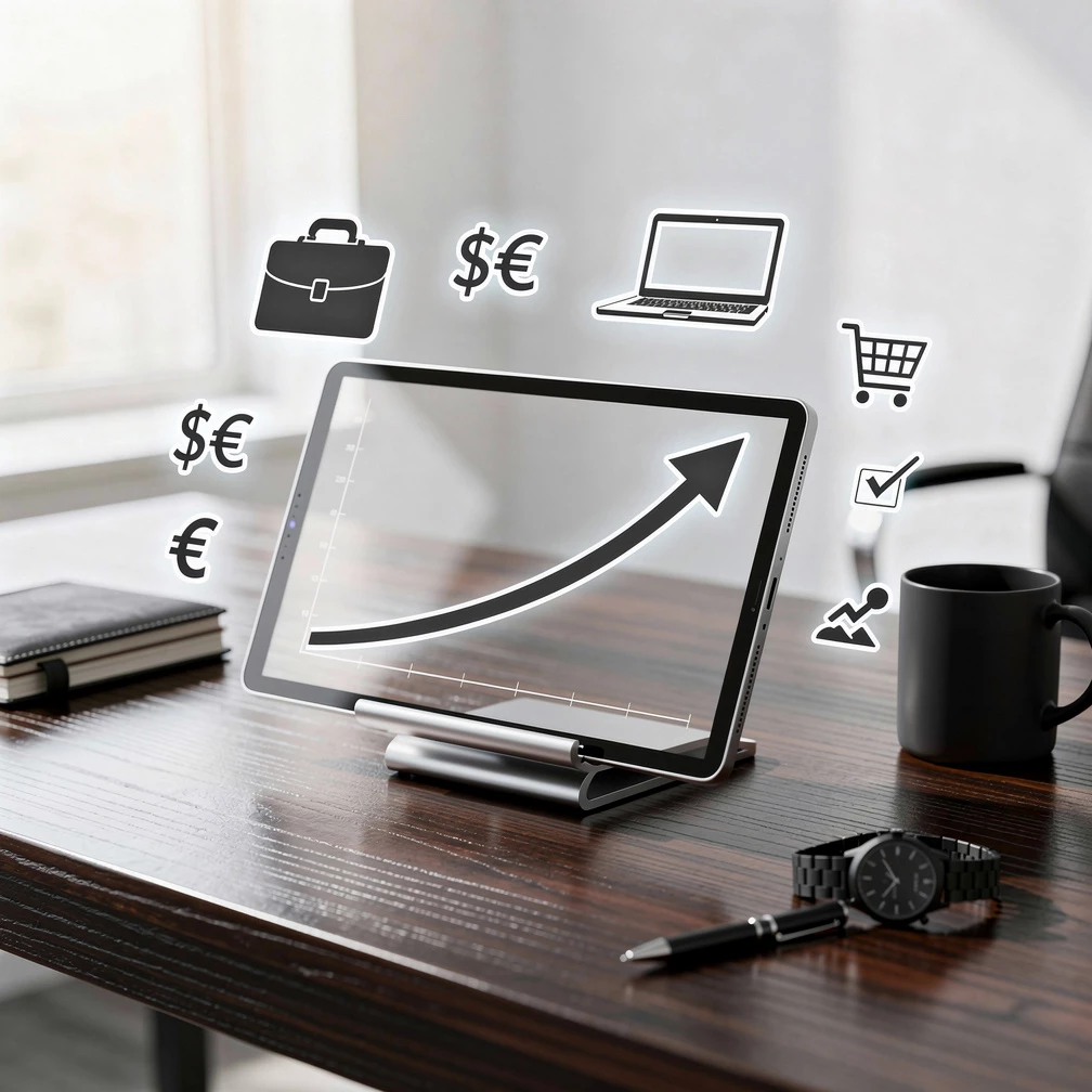 Zahlen im Blick: Wer seinen Nebenjob strukturiert verfolgt, erkennt schneller, was wirklich Geld bringt. (KI-generiert)