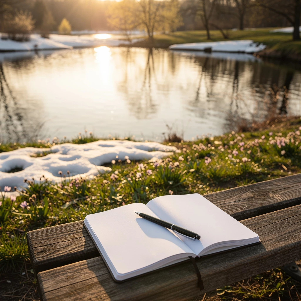 Einen schönen Ort und was zum Schreiben — mehr brauchst du nicht.