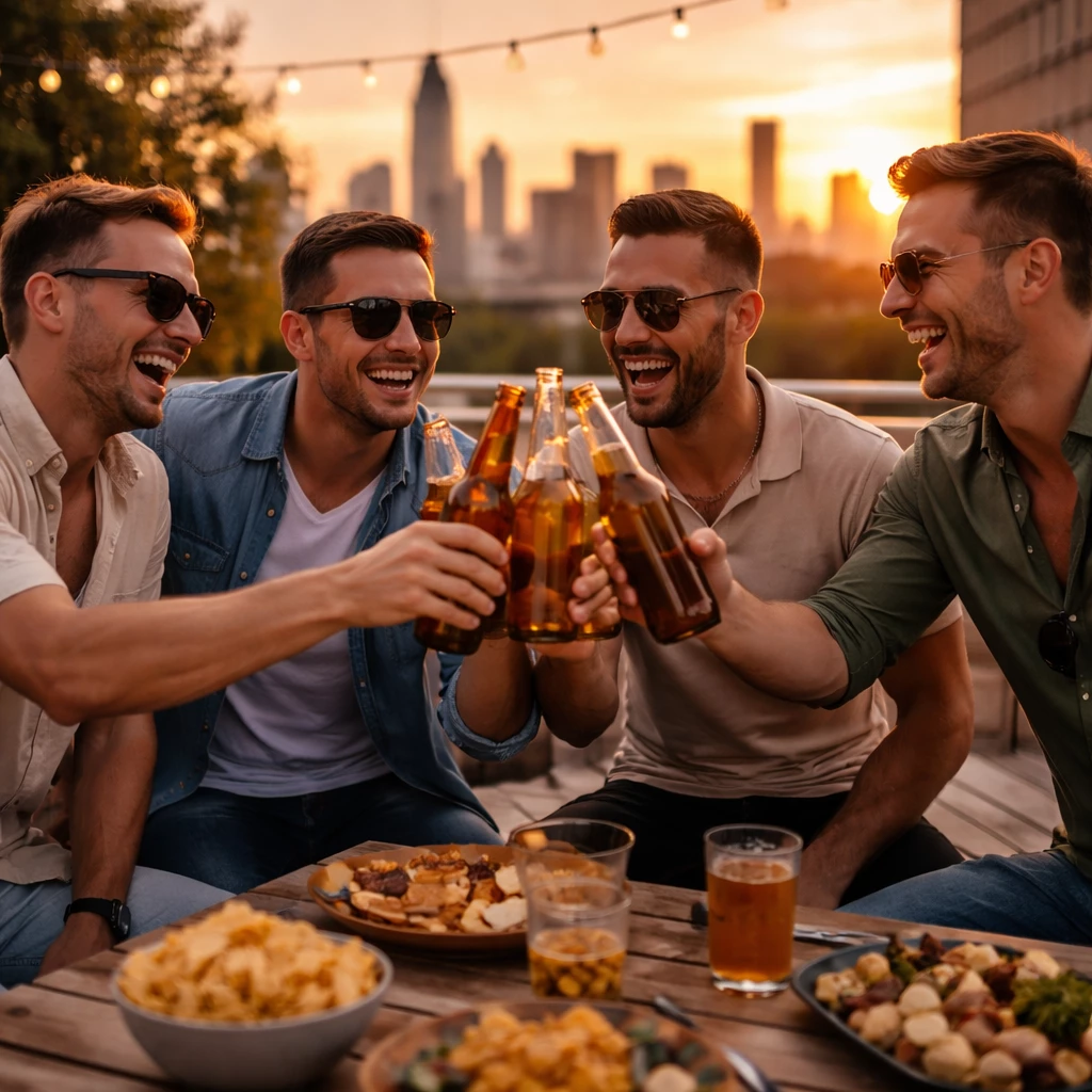 Junggesellenabschied auf der Dachterrasse.webp