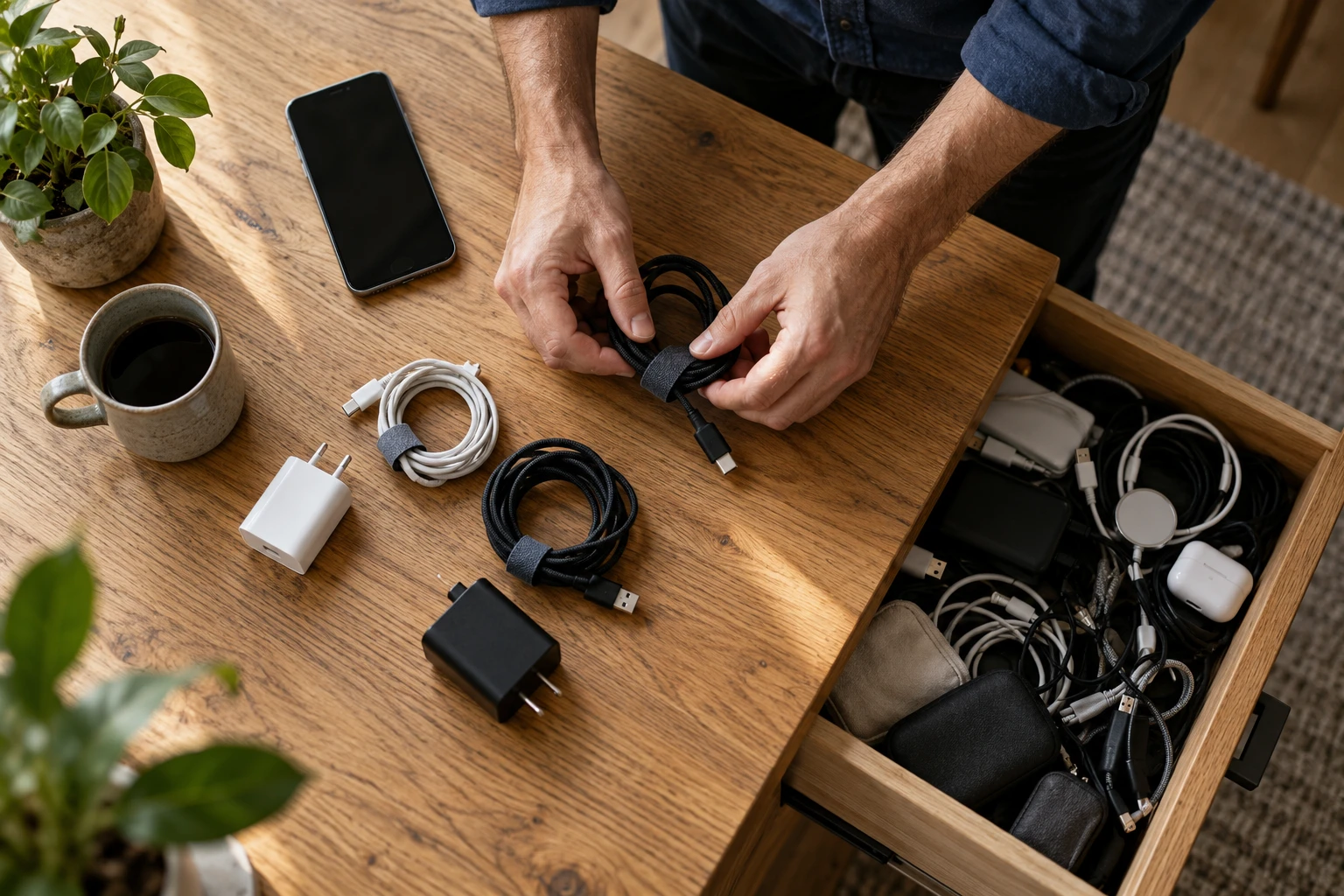 Kabel sortieren bringt Ordnung