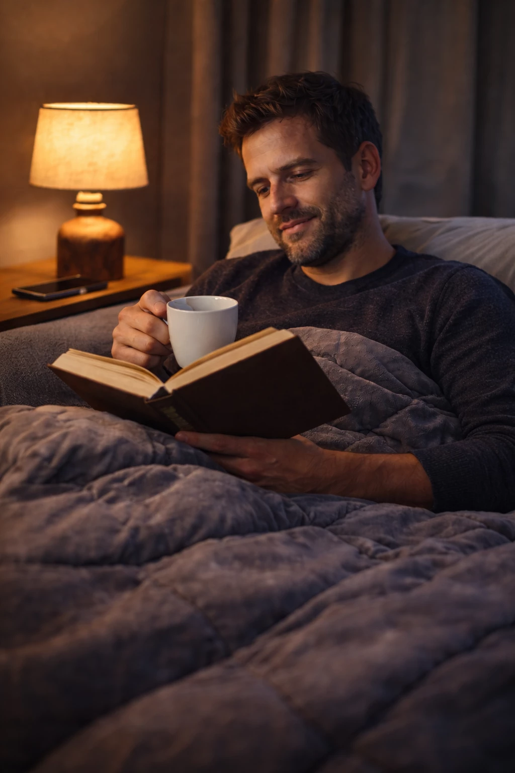 Viele nutzen Gewichtsdecken nicht nur nachts, sondern auch bewusst zur Entspannung am Abend.