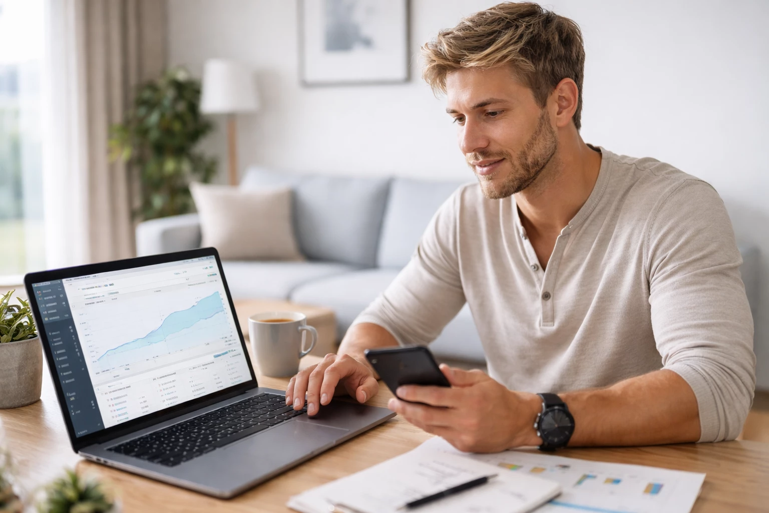 Nebenbei Geld verdienen von zu Hause: Online-Jobs sind 2026 eine der effizientesten Möglichkeiten, sich ein zusätzliches Einkommen aufzubauen. (KI-generiert)