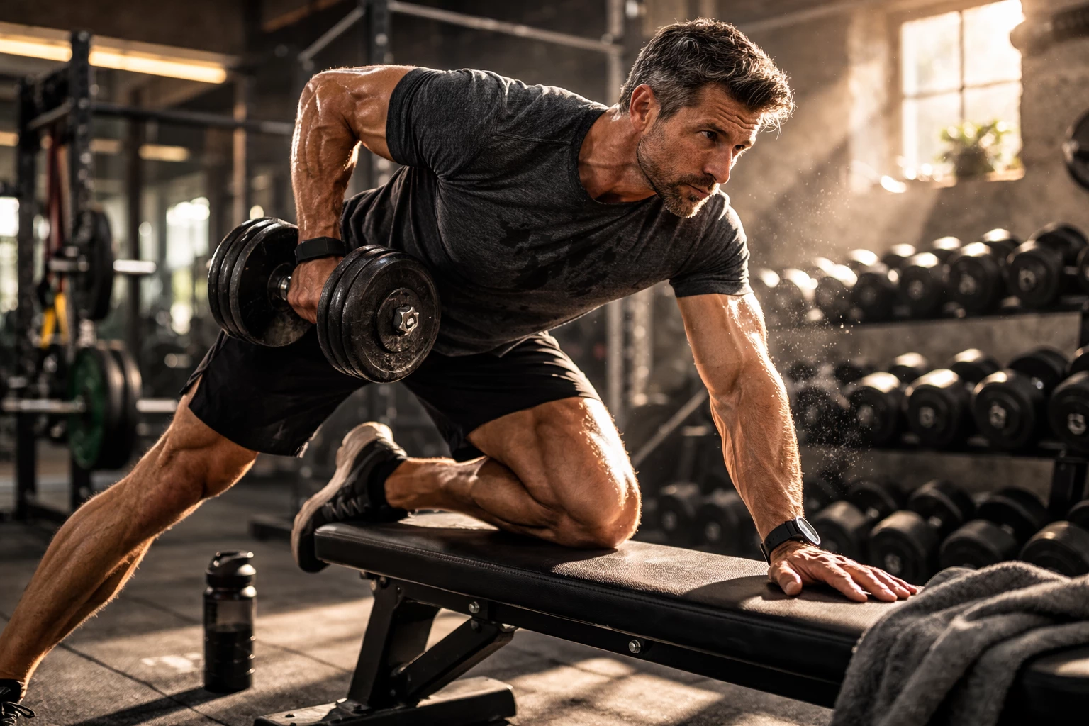 Krafttraining ist einer der stärksten Hebel für gesundes Altern: Muskelmasse schützt Stoffwechsel, Gelenke und Leistungsfähigkeit – weit effektiver als jedes Trend-Supplement. 💪 (KI-generiert)