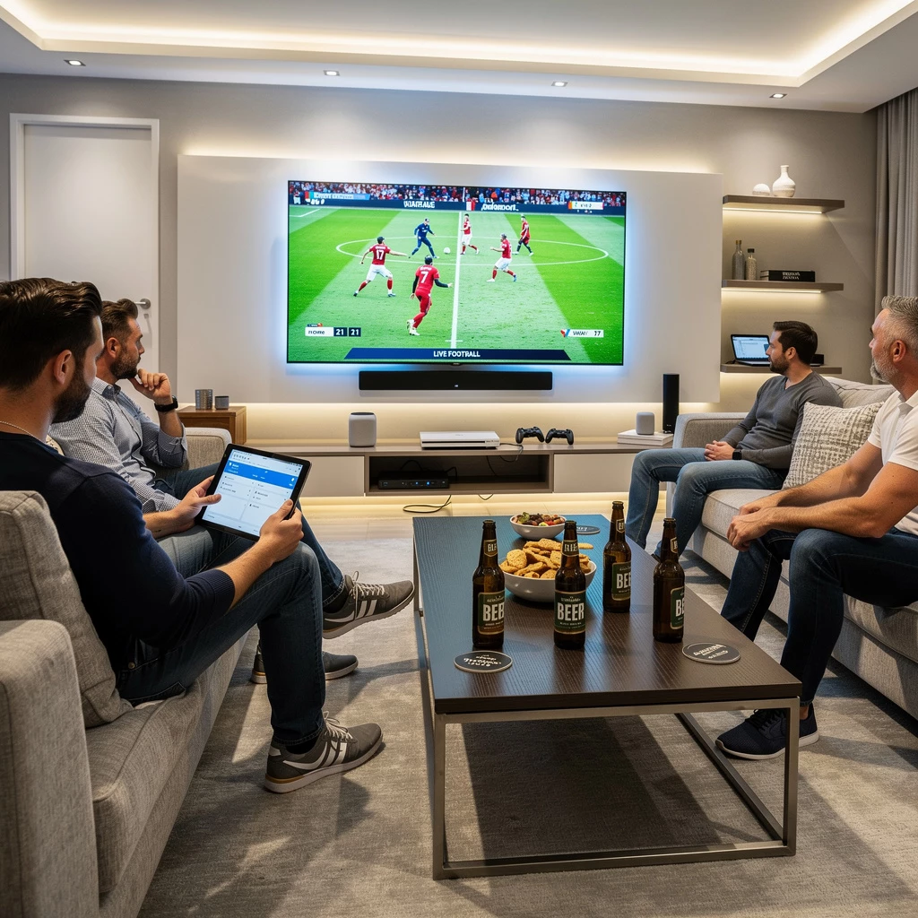 Großes Bild, starker Sound, stabiler Stream: So wird die Super Bowl Night zum echten Event. (KI-generiertes Bild)