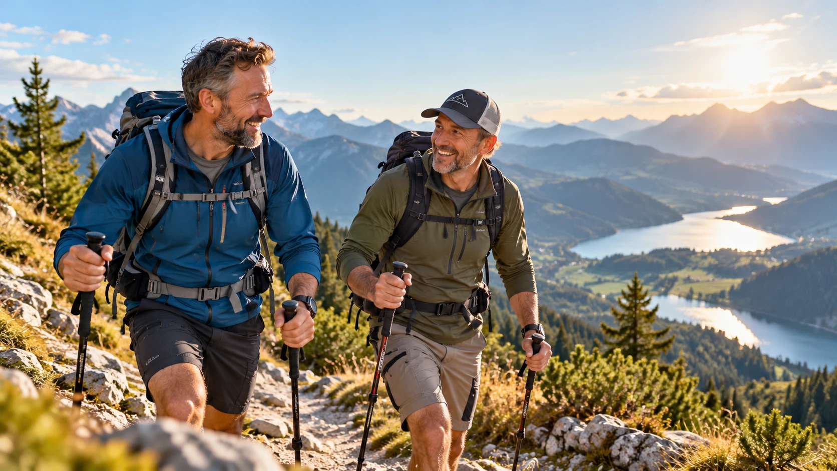 Mit dem besten Freund durch die Berglandschaft (Bild KI generiert).webp