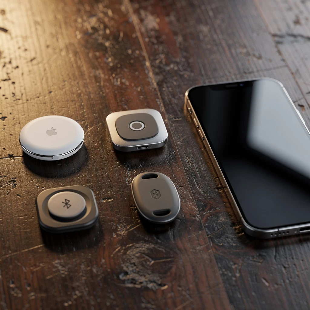 Klare Sache: Ein flacher Tracker im Portemonnaie macht lange Koffer- und Wallet-Suchen überflüssig. (KI-generiert)