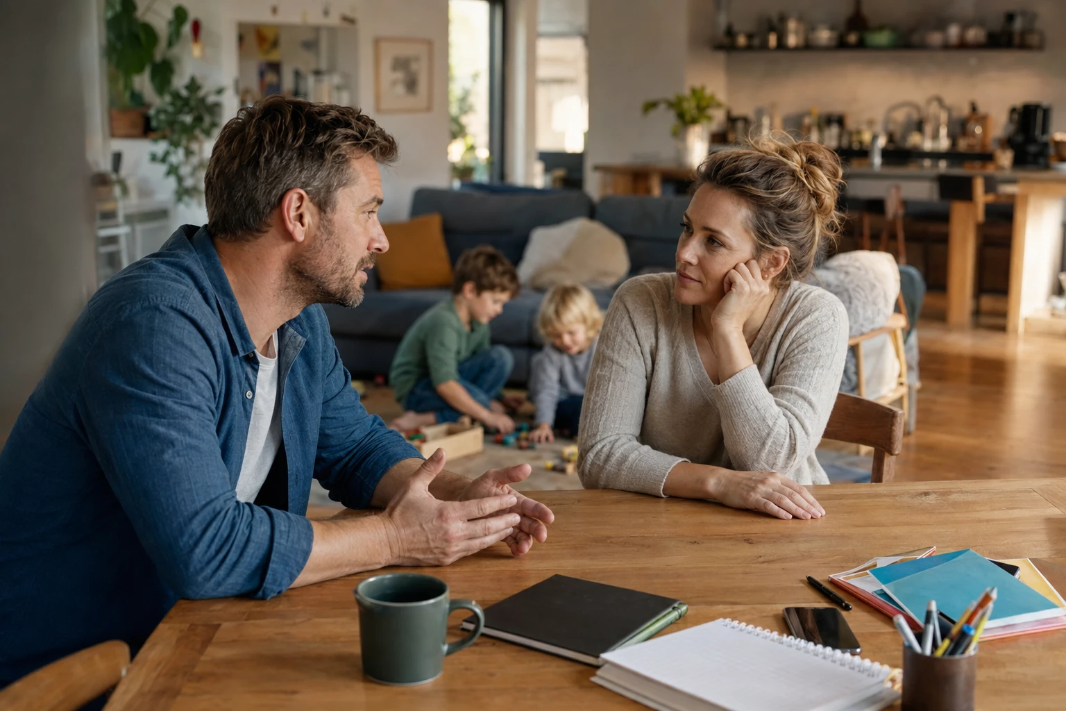 Offenes Gespräch im Familienalltag (Bild KI generiert).webp