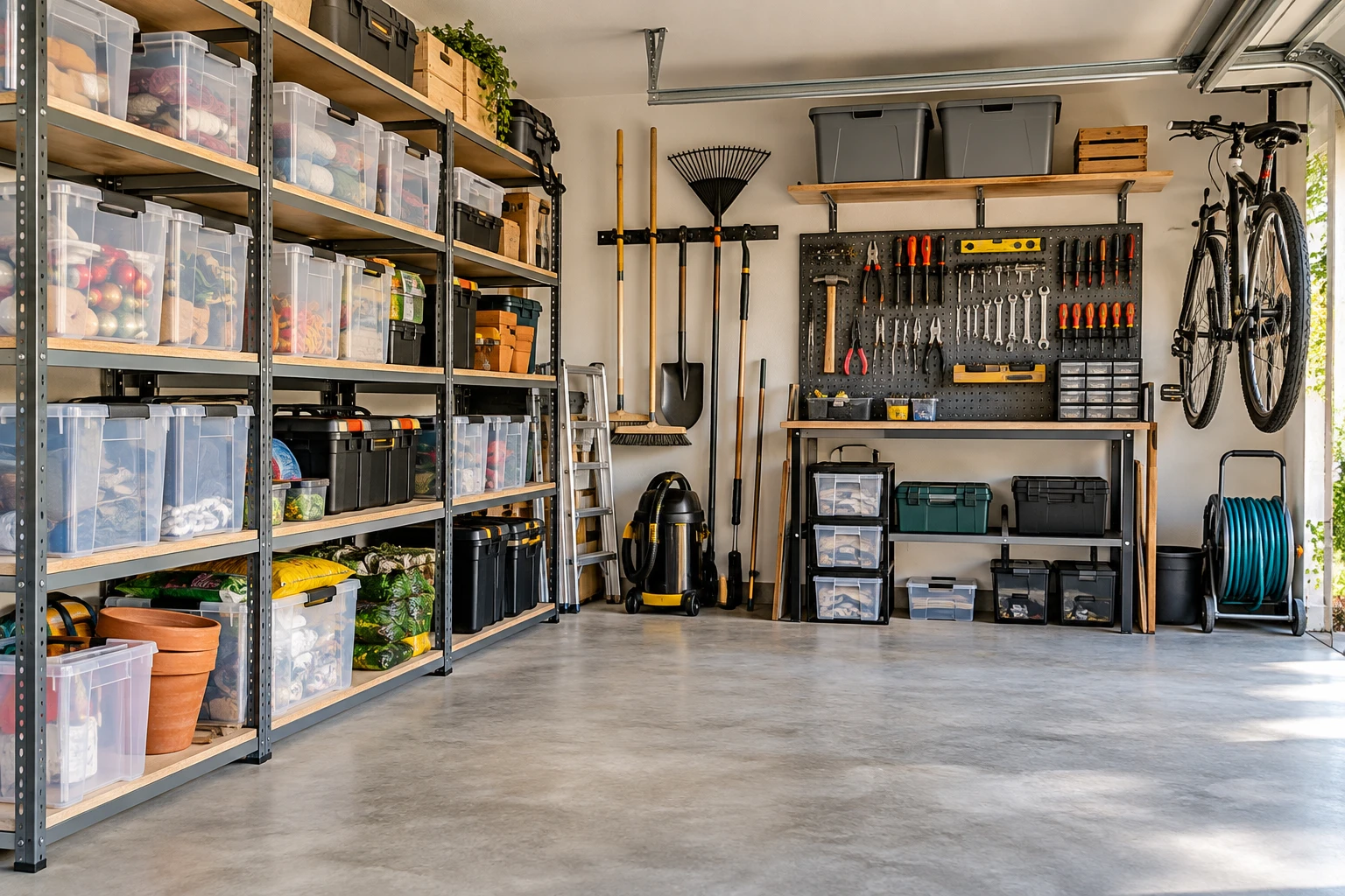 Ordnung in der Garage - So funktioniert es (Bild KI generiert).webp