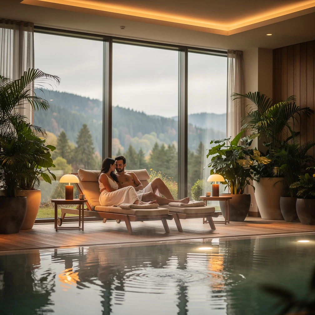 Wellness-Auszeiten in der Natur gehören zu den beliebtesten Reisetrends über Pfingsten. (KI-generiert)