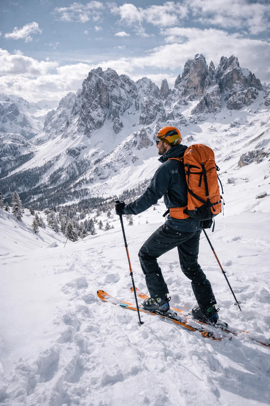 Bewegung im Schnee fördert Aufmerksamkeit und reduziert mentale Dauerbelastung. KI-Bild