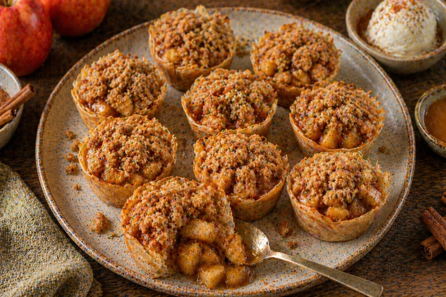 Warme Apfel-Zimt-Crumble-Cups Air Fryer.webp