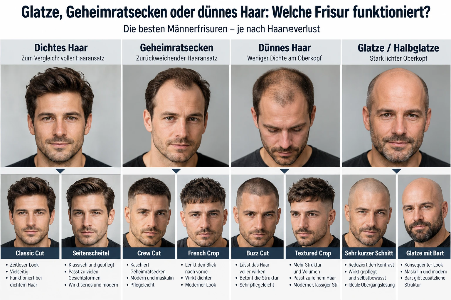 Welche Frisur funktioniert mit welchem Haar (Bild KI generiert).webp