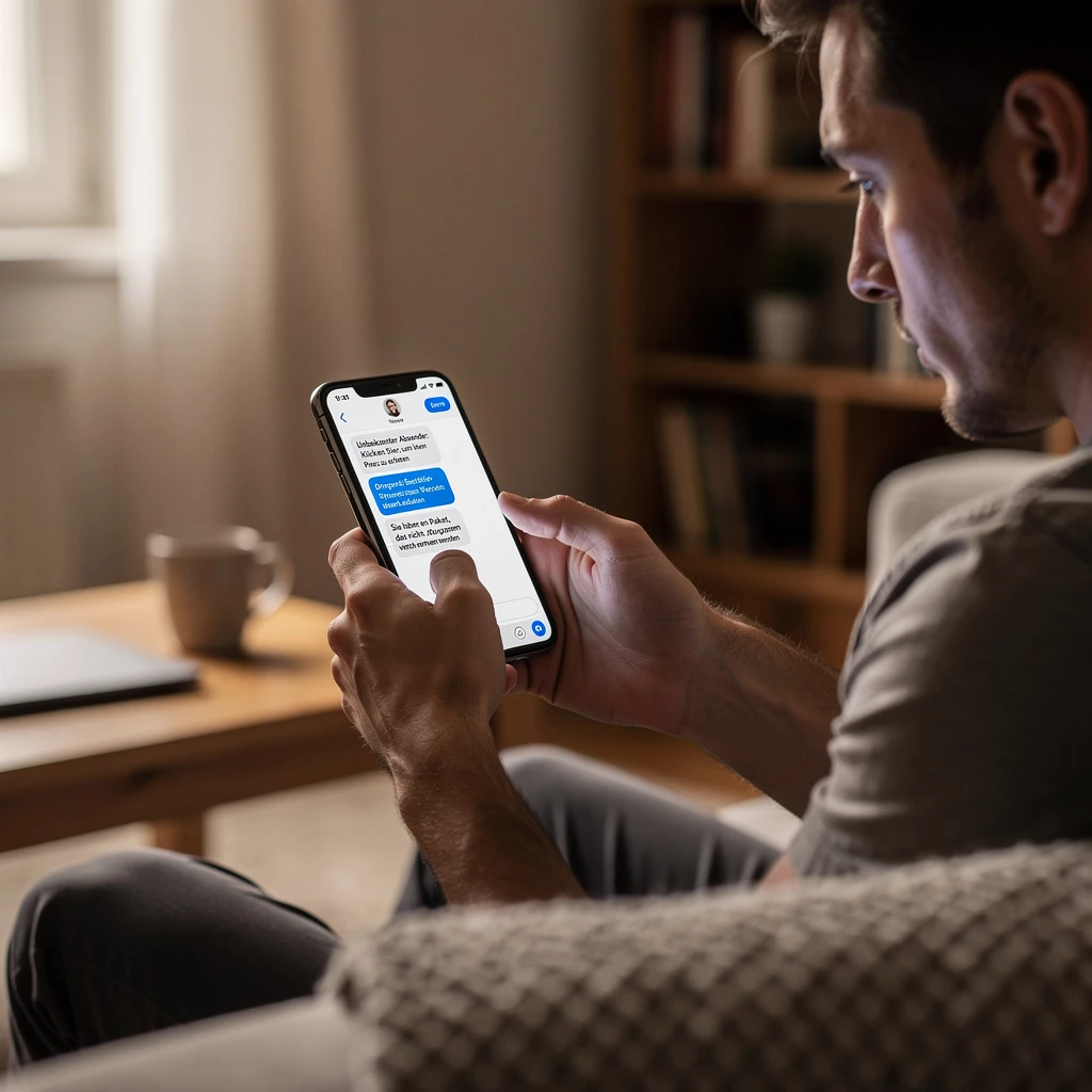 Aufmerksamkeit statt Aktion: Ein kurzer Moment innehalten kann schon vor Betrug schützen – erst prüfen, dann klicken.