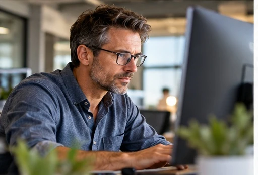 Zielstrebig in der Arbeit (Bild KI generiert).webp