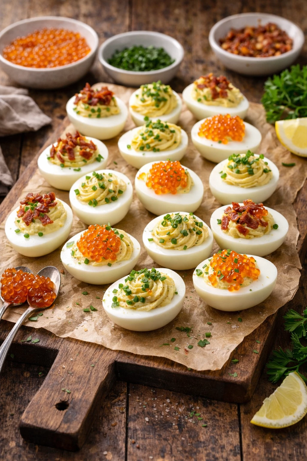 Der Osterklassiker neu gedacht: Cremig gefüllte Eier mit modernem Twist – schnell gemacht und immer beliebt. (KI-generiert)