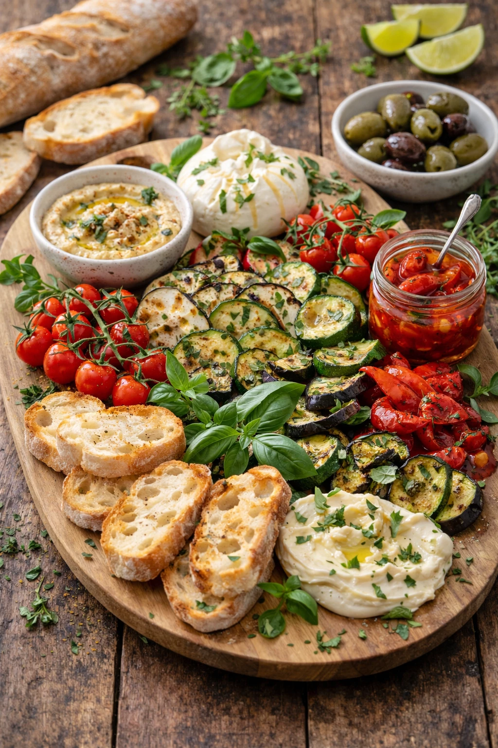 Alles, was Gäste lieben: Diese Antipasti-Platte ist der perfekte Mix aus Genuss, Farbe und Leichtigkeit. (KI-generiert)