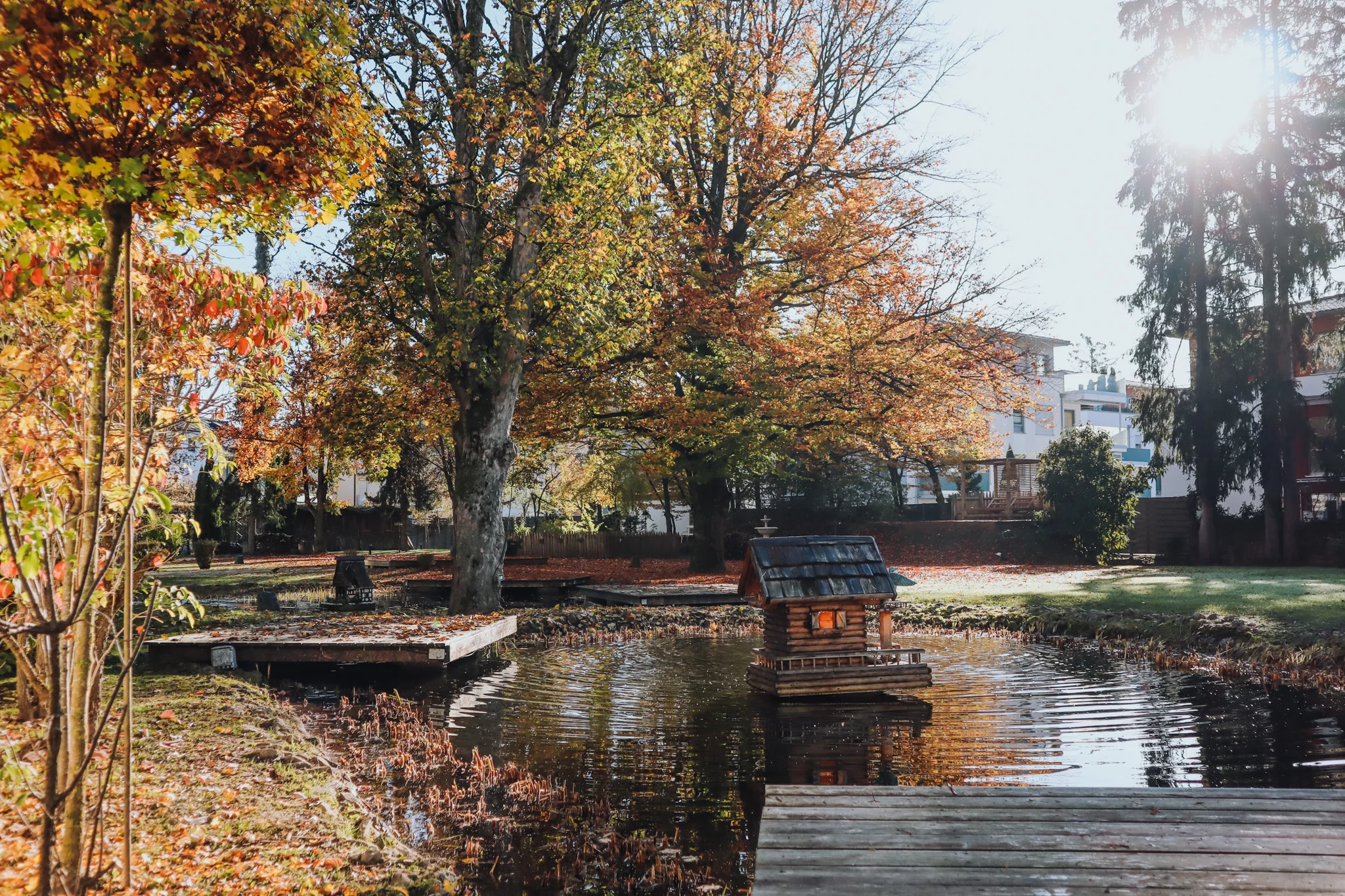 Liebevoll gepflegte Außenanlagen rund um das Parkhotel Bad Wörishofen