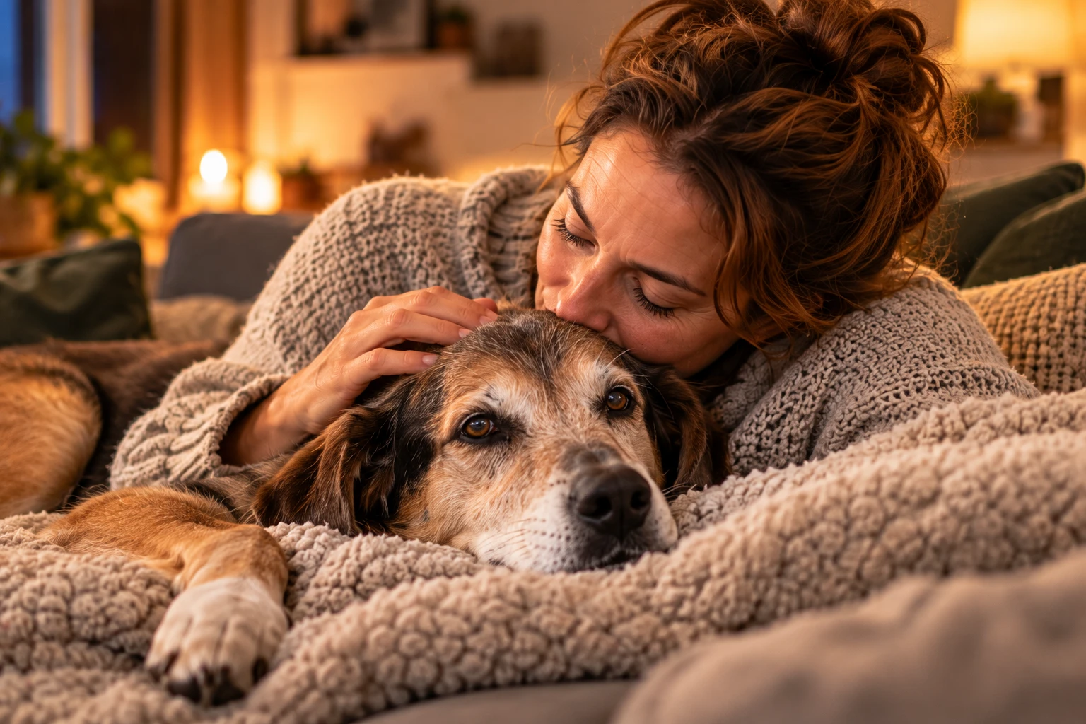 Auch die gemeinsamen Jahre verändern sich: Wird ein Hund älter, braucht er häufig mehr Rücksicht, Unterstützung und Fürsorge als früher. (KI-generiert)