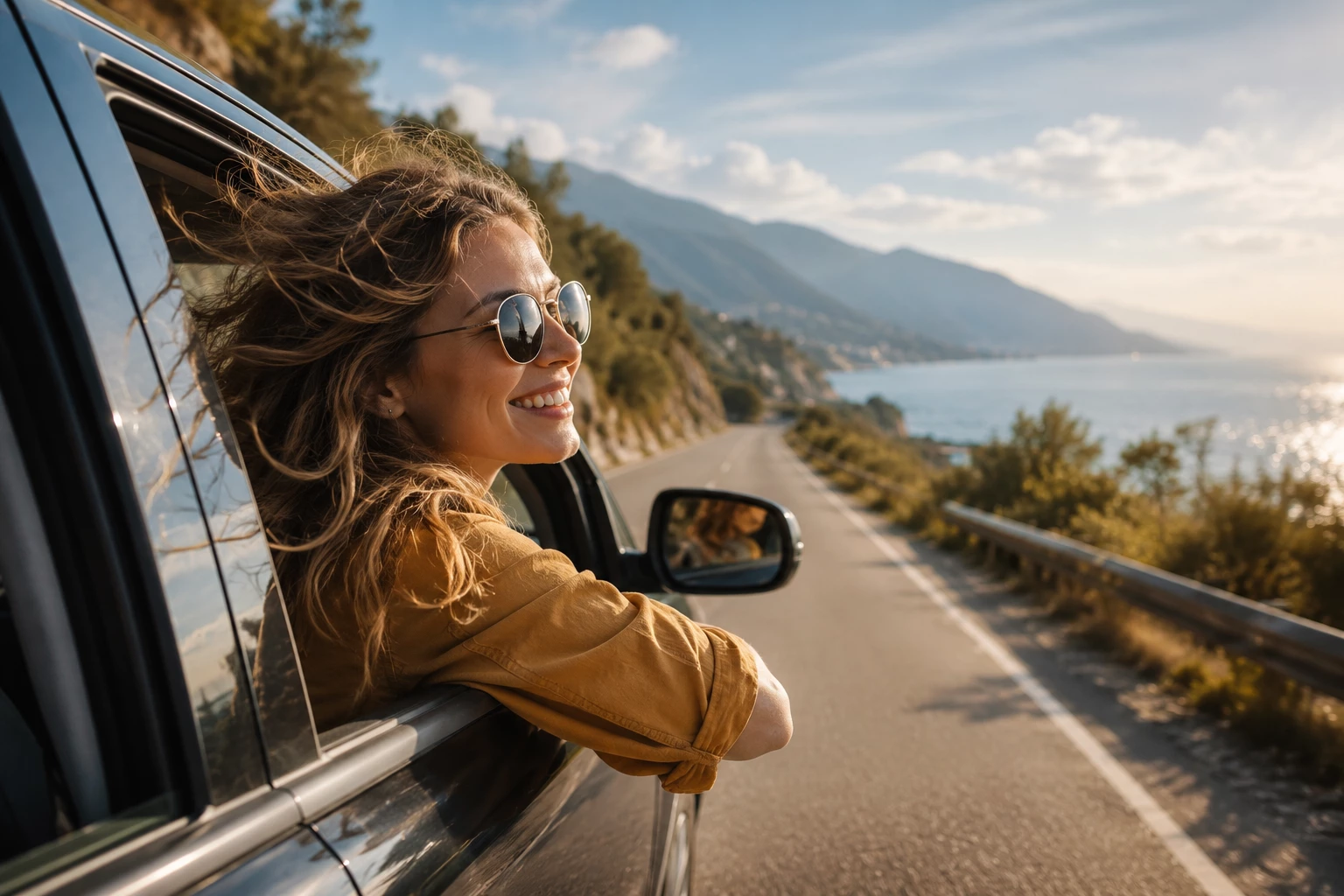 Roadtrips gehören 2026 zu den beliebtesten Reiseformen für spontane Pfingst-Auszeiten. (KI-generiert)