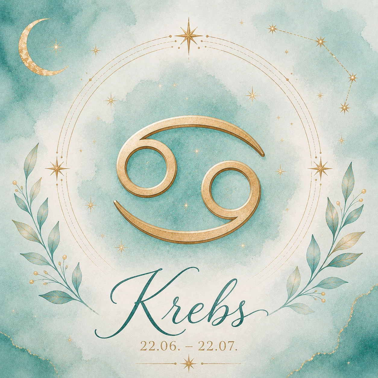 Krebs: Das Sternzeichen Krebs steht für Gefühle, Intuition und ein großes Herz. (KI-generiert)