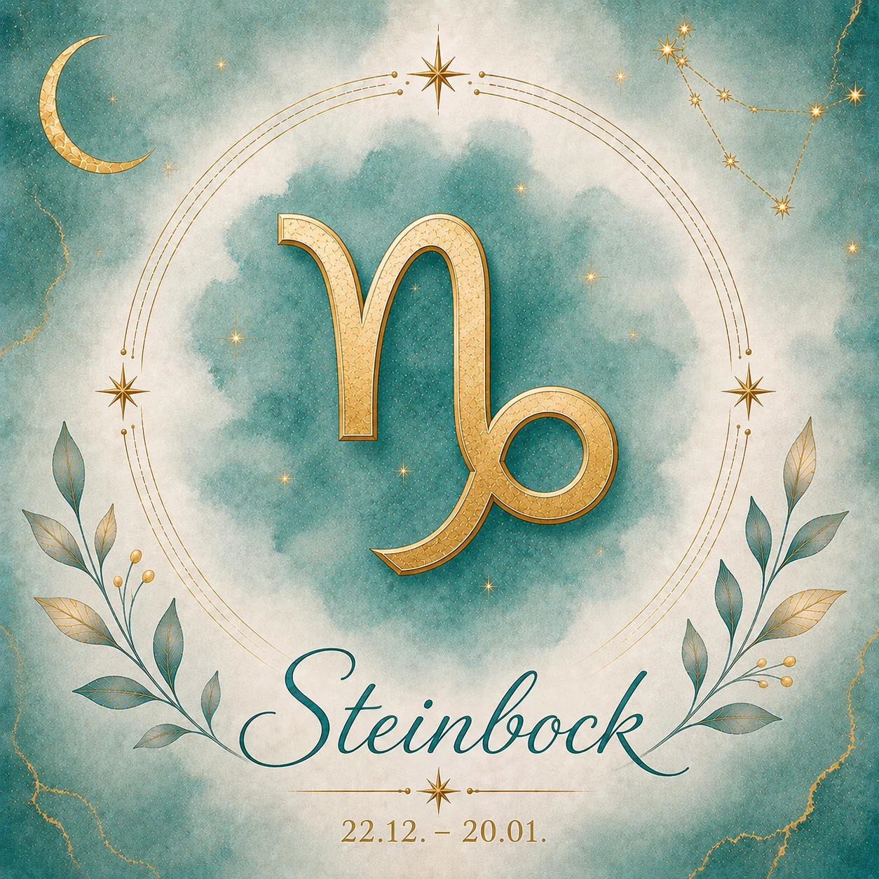 Steinbock: Das Sternzeichen Steinbock steht für Ehrgeiz, Disziplin und Ausdauer. (KI-generiert)