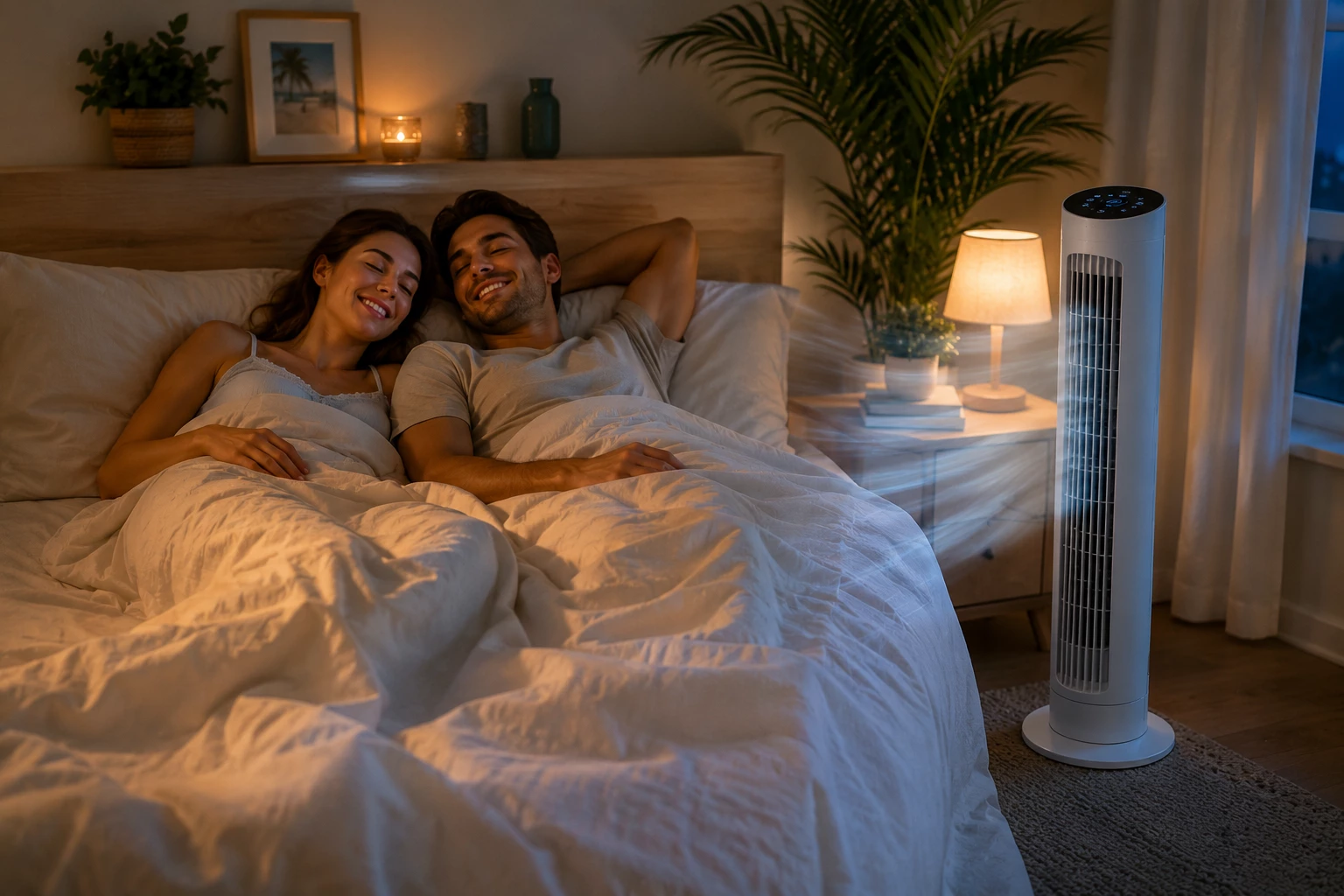 Besser schlafen trotz Sommerhitze: Leise Ventilatoren können für angenehmere Nächte sorgen. (KI-generiert)
