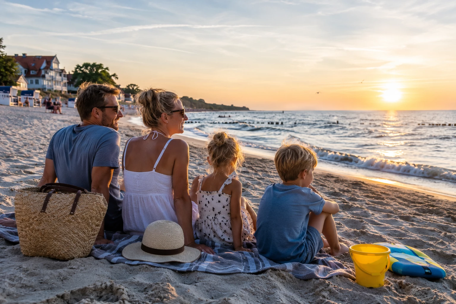 Kilometerlange Sandstrände, frische Meeresluft und familienfreundliche Badeorte machen die polnische Ostsee zu einer attraktiven Alternative für den Sommerurlaub. (KI-generiert)