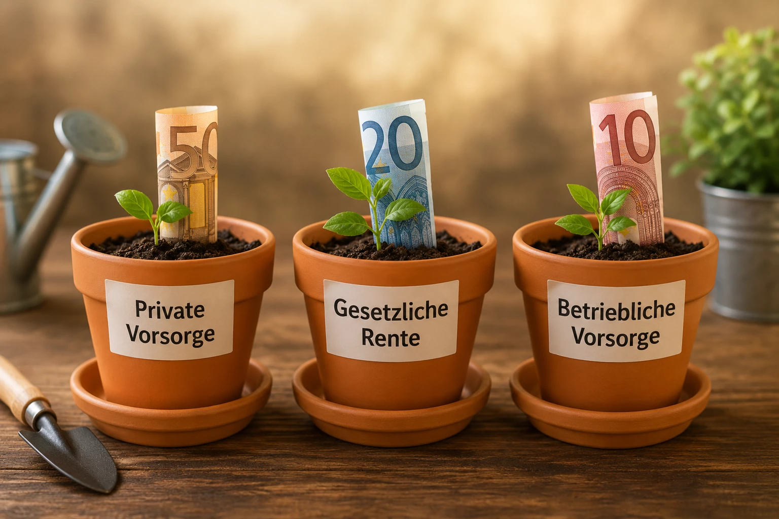 Die stärkste Altersvorsorge basiert meist auf mehreren Säulen: gesetzliche Rente, betriebliche Vorsorge und privates Vermögen. (KI-generiert)