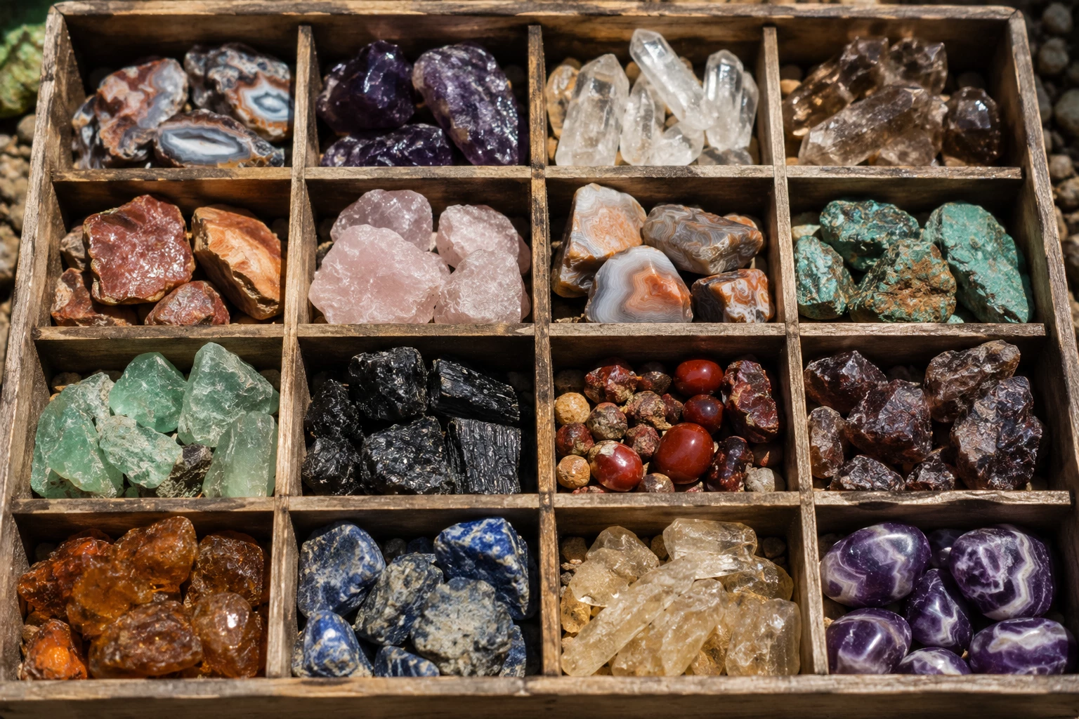 Achate, Amethyste, Bergkristalle und weitere Mineralien gehören zu den Naturschätzen, die sich an ausgewählten Fundstellen in Deutschland entdecken lassen. (KI-generiert)