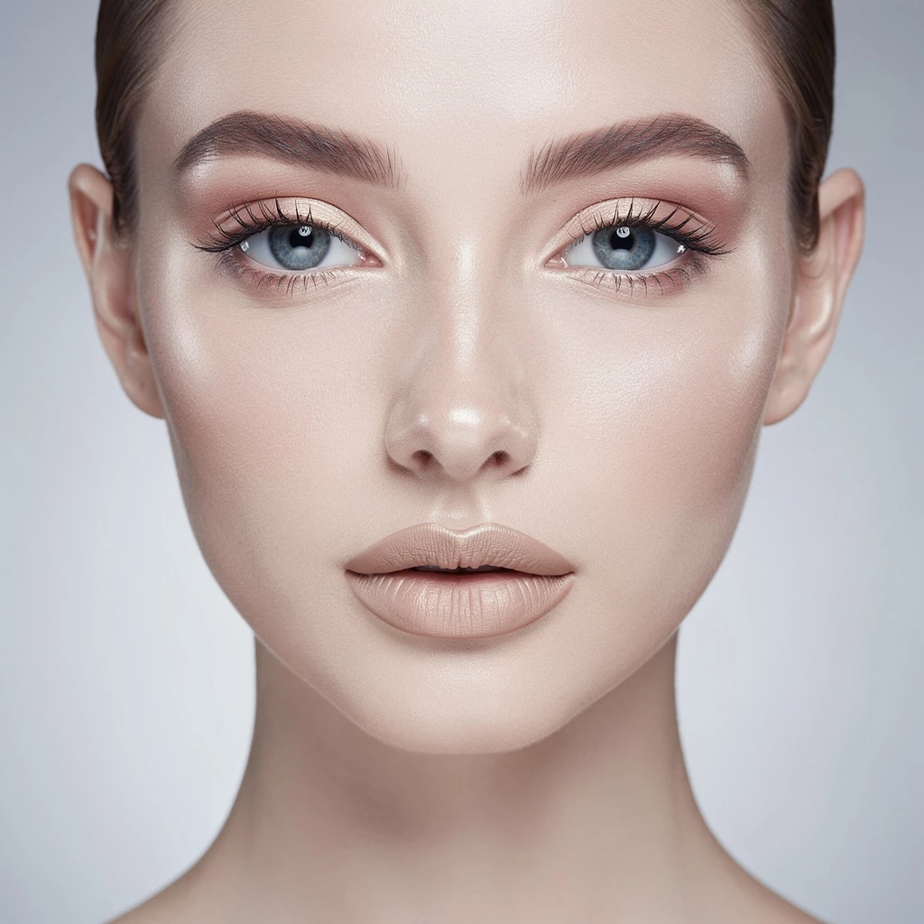 Strahlender Teint und dezentes Glow-Make-up: Glass Skin gehört zu den wichtigsten Beauty-Trends 2026. (KI-generiert)