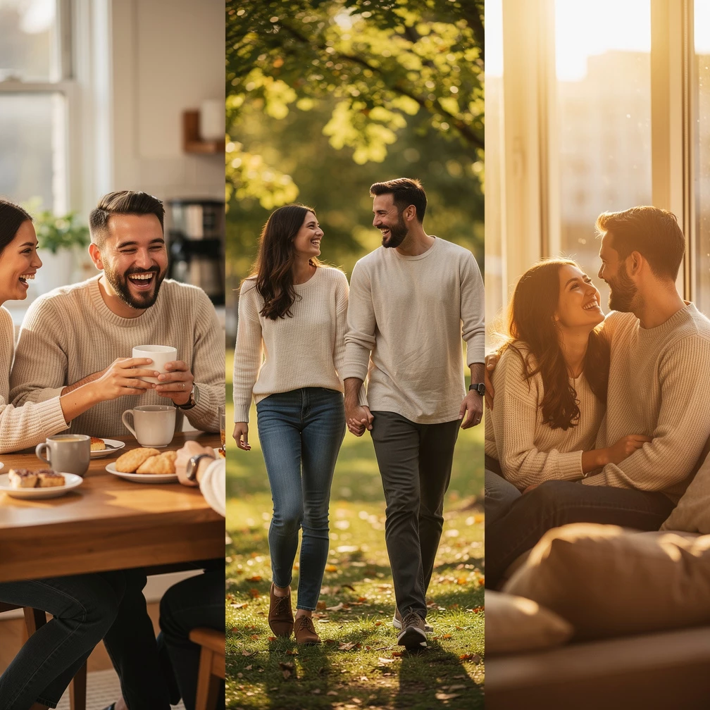 Nähe, Leichtigkeit, echtes Interesse: Wer es ernst meint, zeigt es nicht nur in einzelnen Momenten – sondern im Alltag, Schritt für Schritt. (KI-generiert)