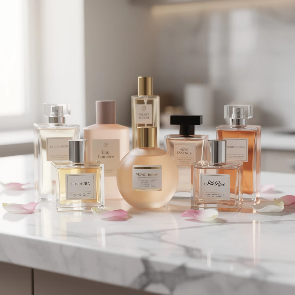 Luxus-Feeling zum kleinen Preis: Duftzwillinge greifen beliebte Duftstimmungen auf – und machen Parfum-Genuss alltagstauglich. (KI-generiertes Bild)