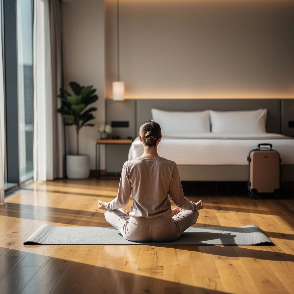 Yoga auf Reisen: 12-Minuten-Flow fürs Hotelzimmer
